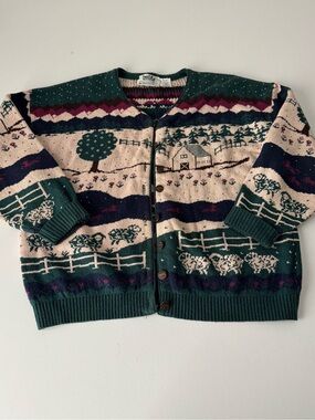 Vintage Northern Reflections Knit Cardigan Sweater